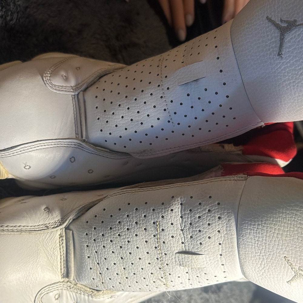 Jordan White and Red Sneakers